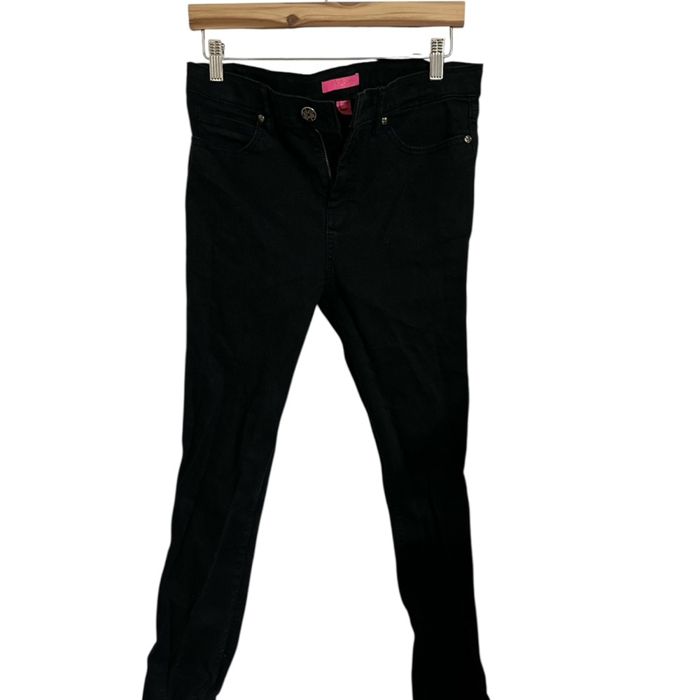 Lilly Pulitzer South Ocean High Rise Skinny Onyx Jeans Size 10